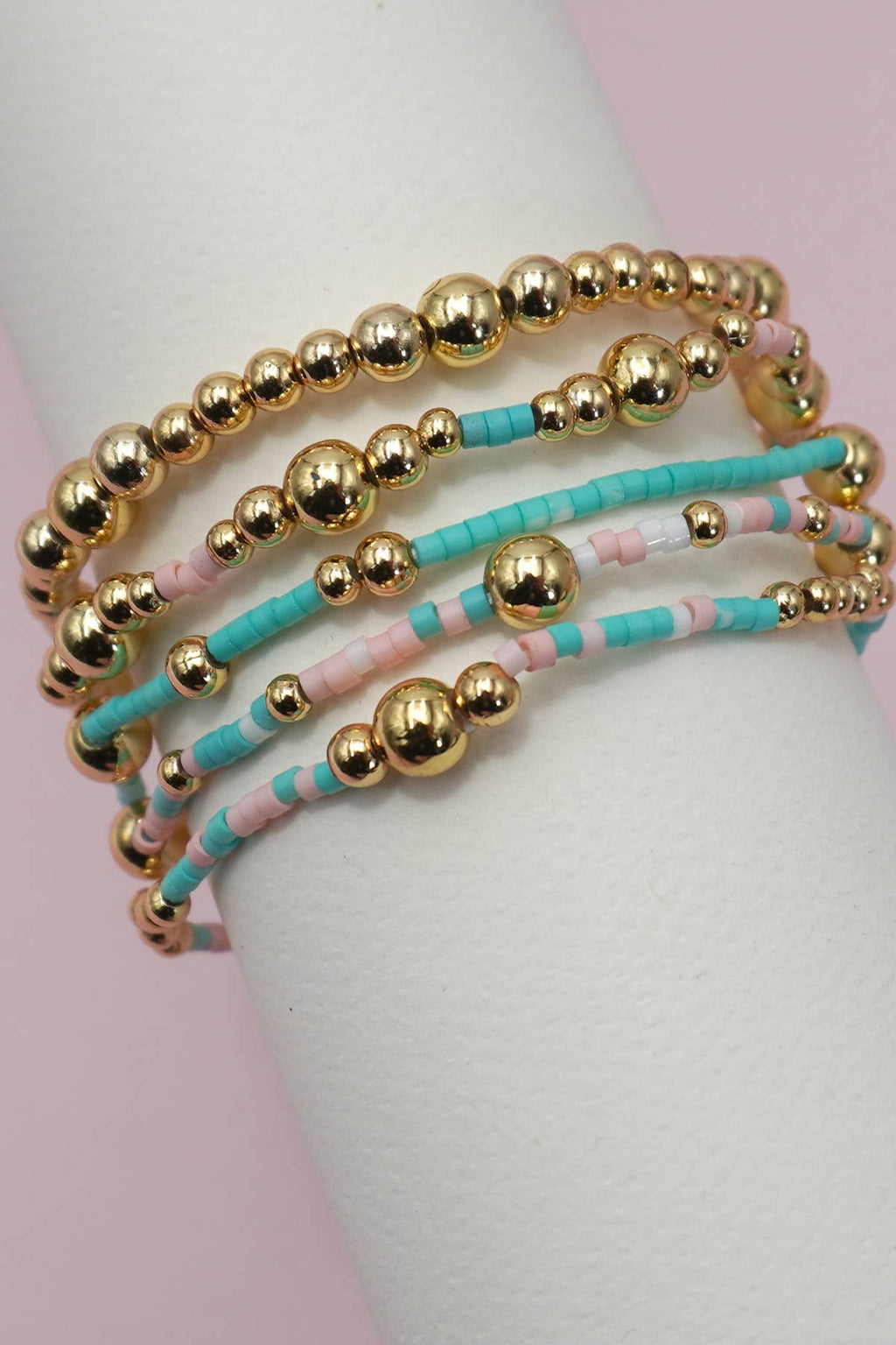 Cotton Candy Cowgirl Braclet Stack