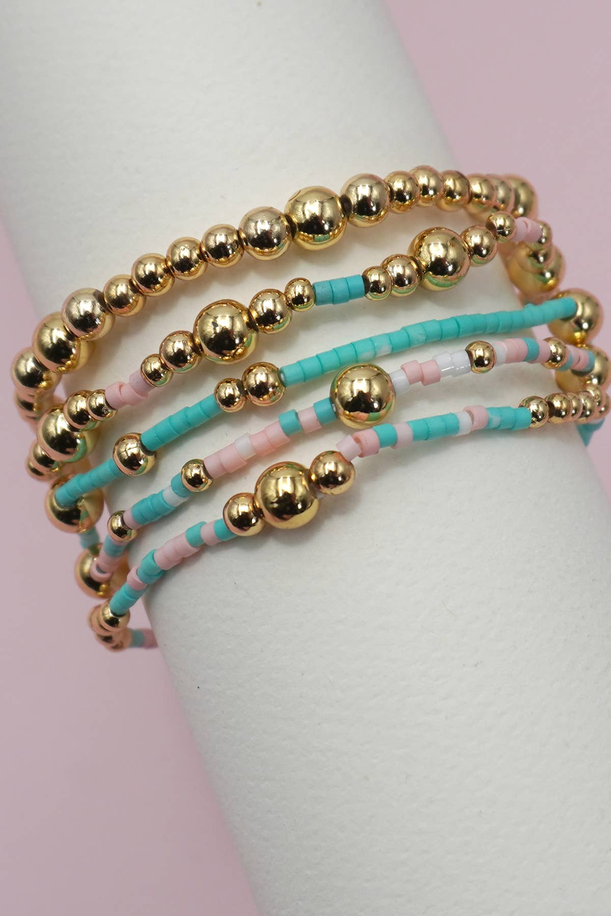 Cotton Candy Cowgirl Braclet Stack