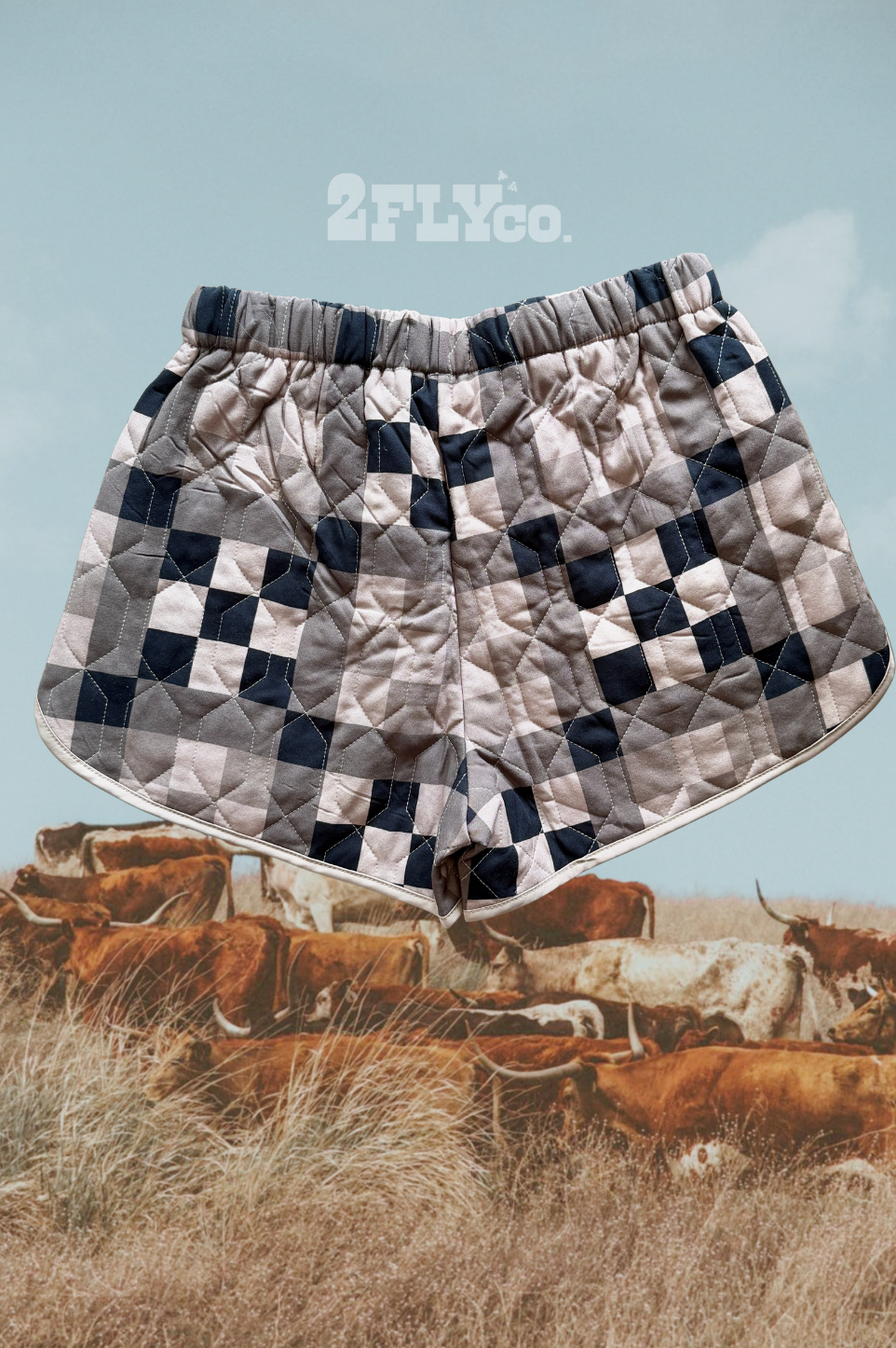 GRANNY QUILT SHORTS / NEUTRAL
