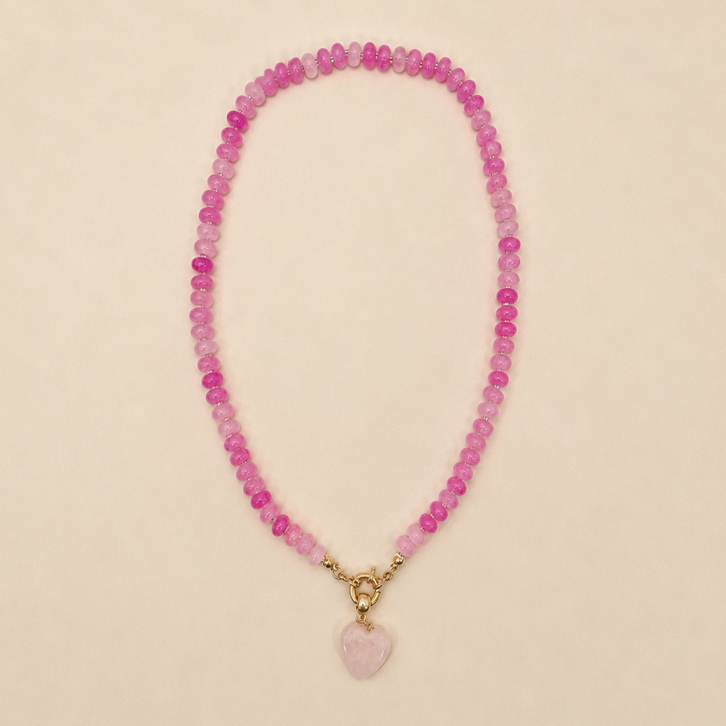Pink Canyon Heart Necklace