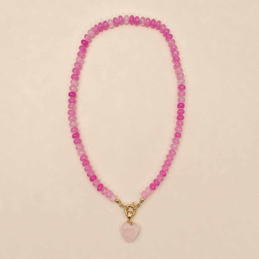 Pink Canyon Heart Necklace