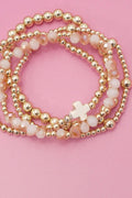 PRAISE THE LORD BRACELET STACK ( WHITE)