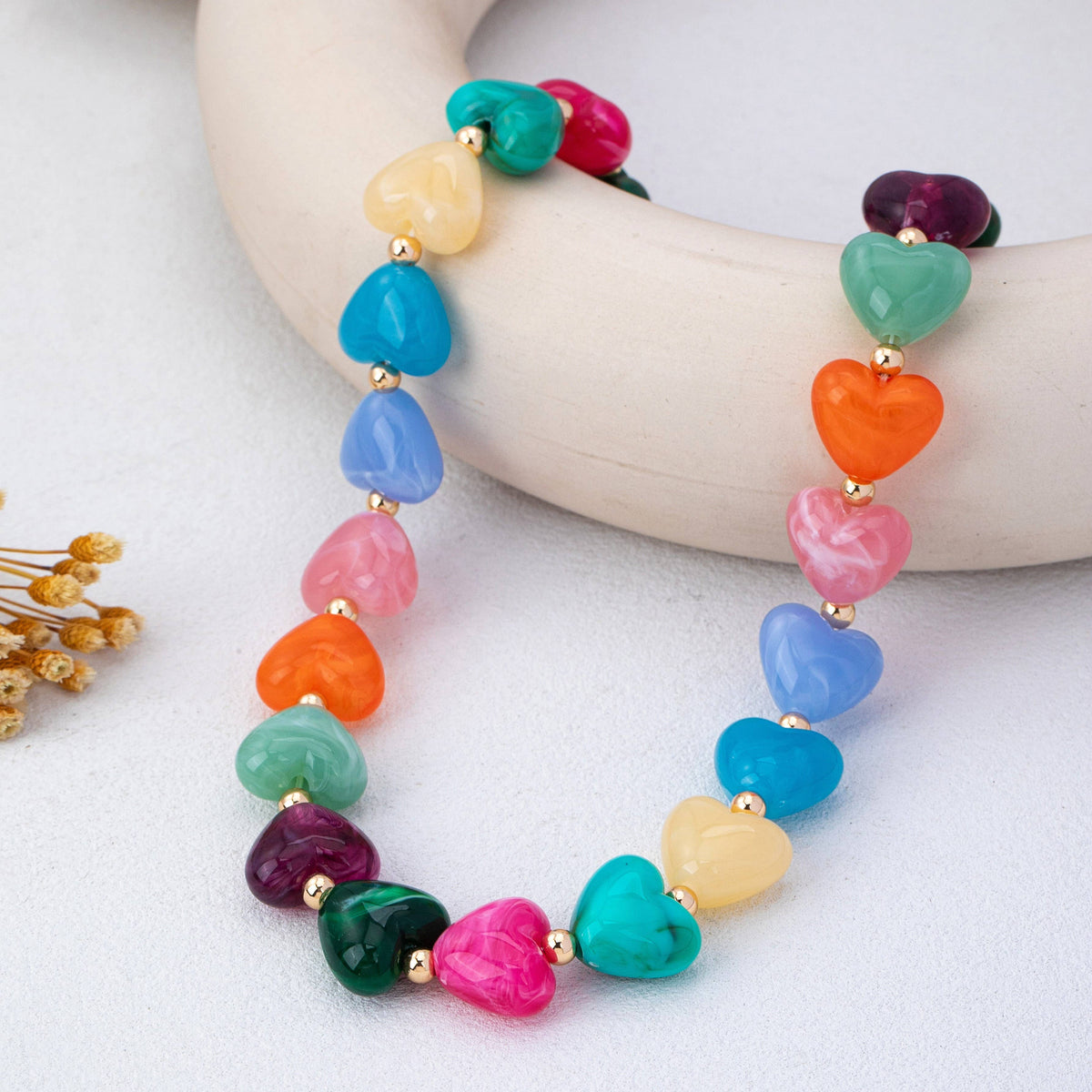 Wild Hearts Beaded Necklace