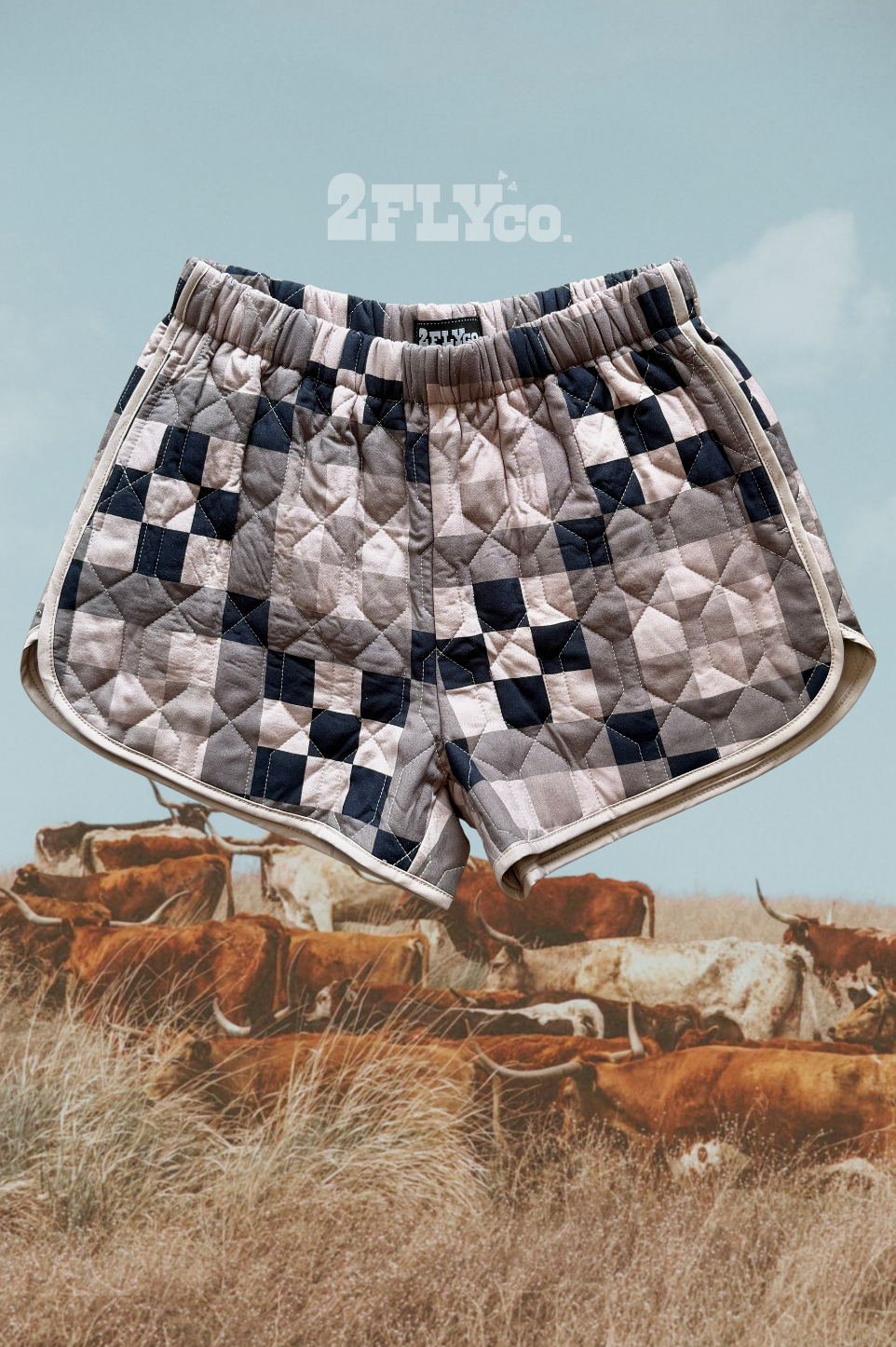 GRANNY QUILT SHORTS / NEUTRAL