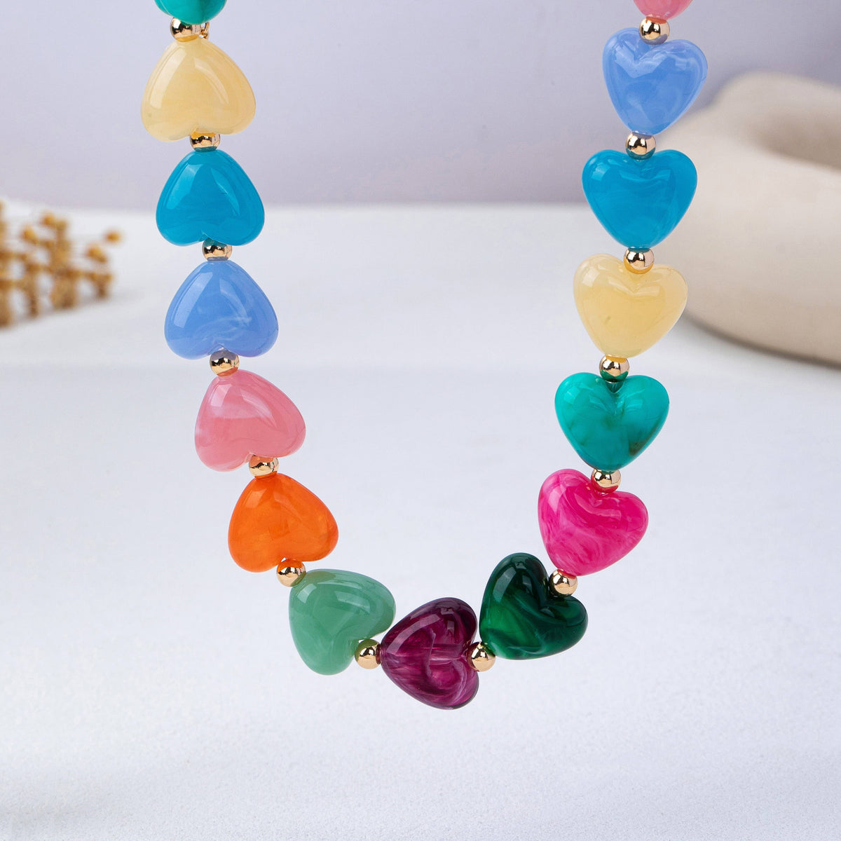 Wild Hearts Beaded Necklace