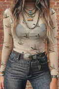 WILD WEST WATERFOWL SHEER LONG SLEEVE