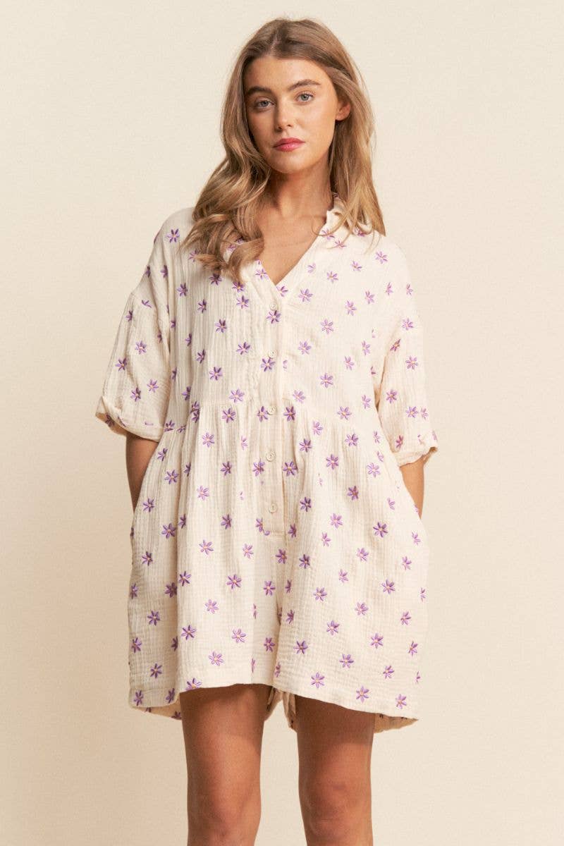 WILD INDIGO ROMPER