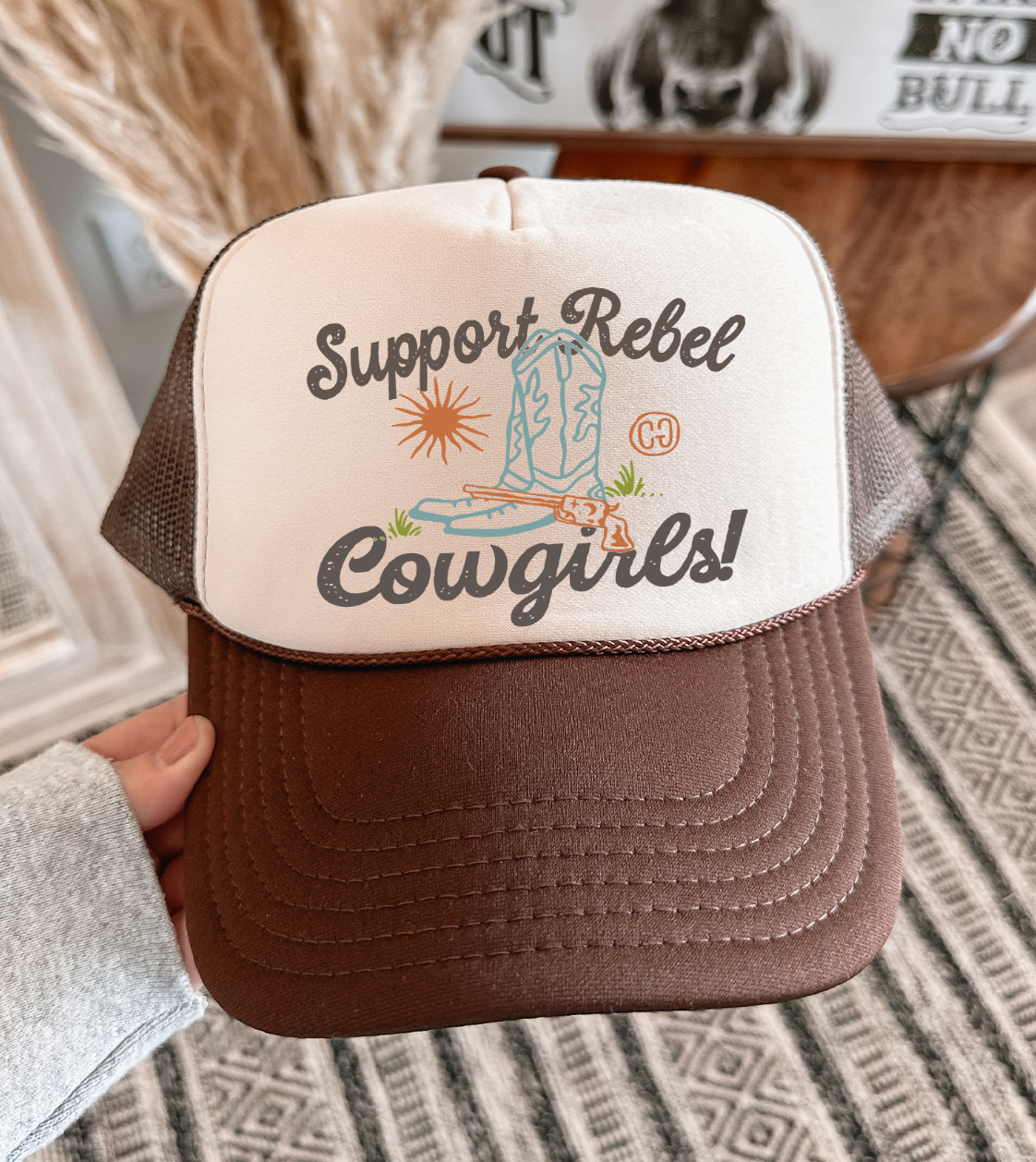 SUPPORT REBEL COWGIRLS : FOAM TRUCKER