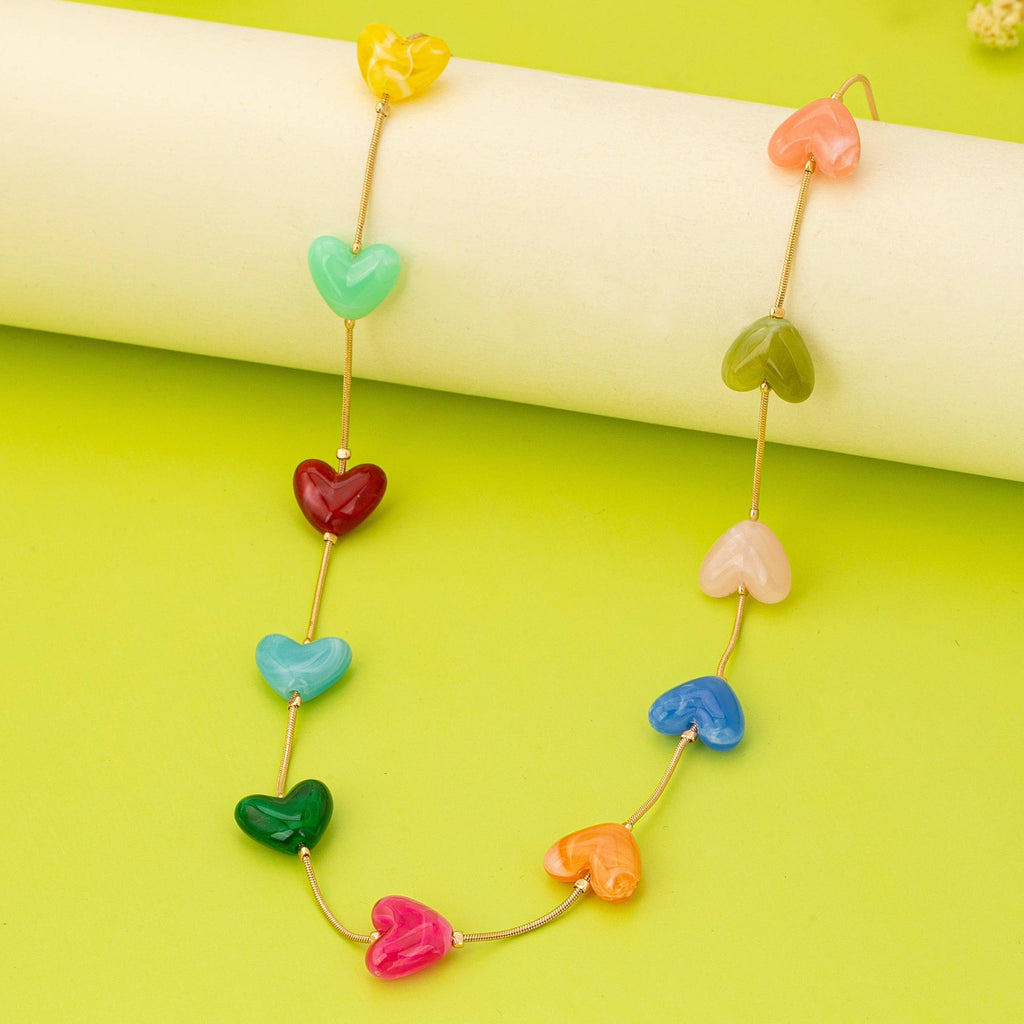 Painted Hearts Necklace