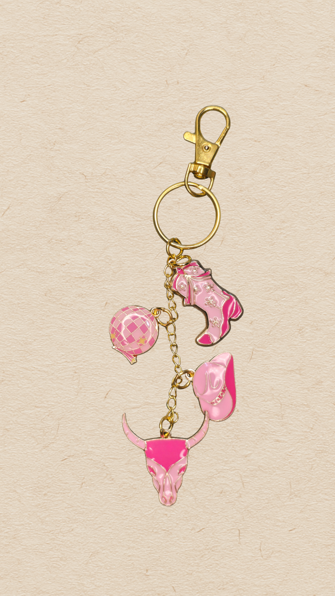 Pink Disco Cowgirl Bagcharm / Key Chain