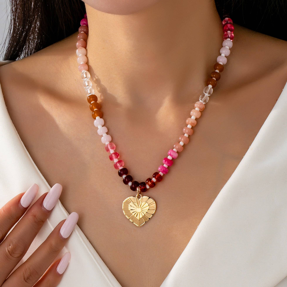 CANYON HEART CHARM NECKLACE