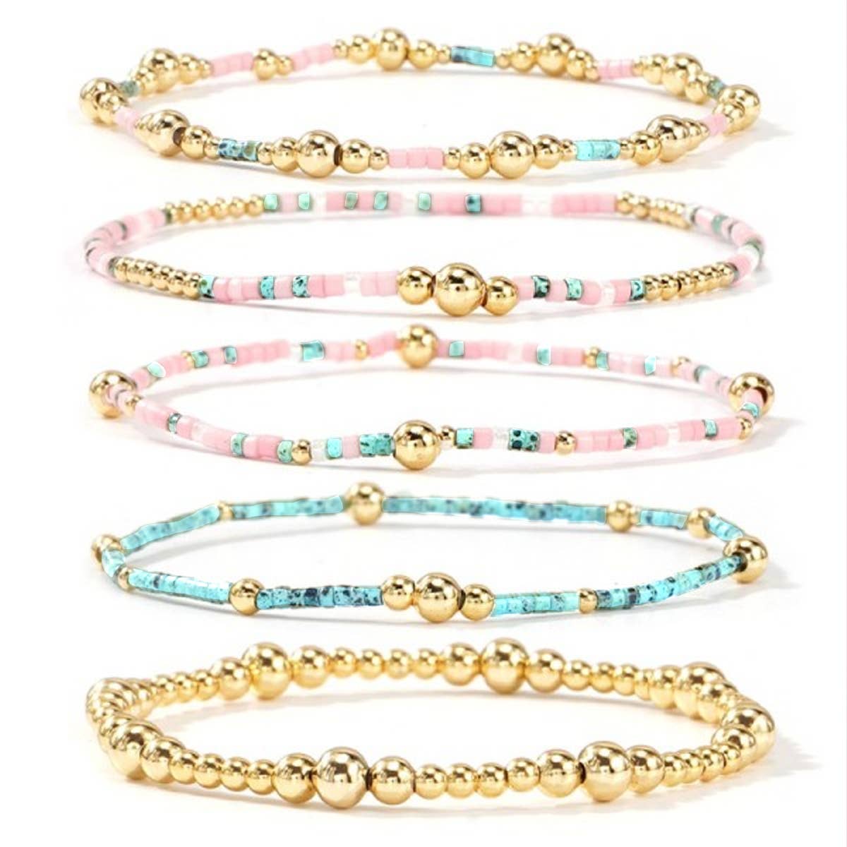 Cotton Candy Cowgirl Braclet Stack