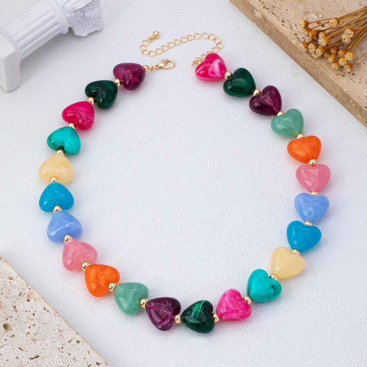 Wild Hearts Beaded Necklace