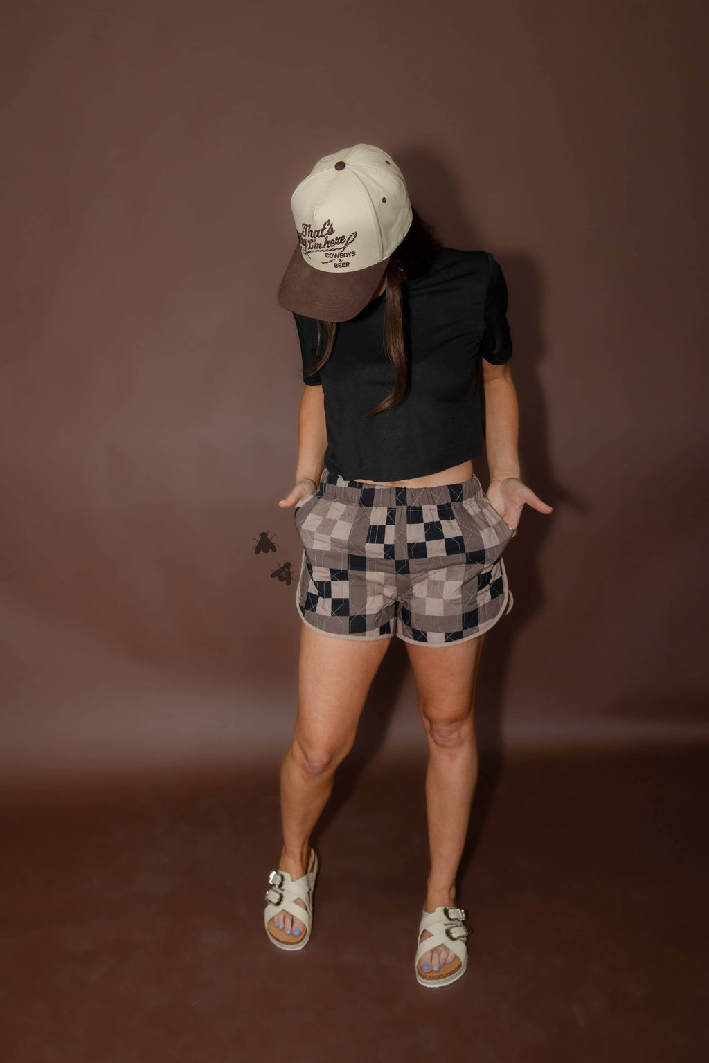 GRANNY QUILT SHORTS / NEUTRAL