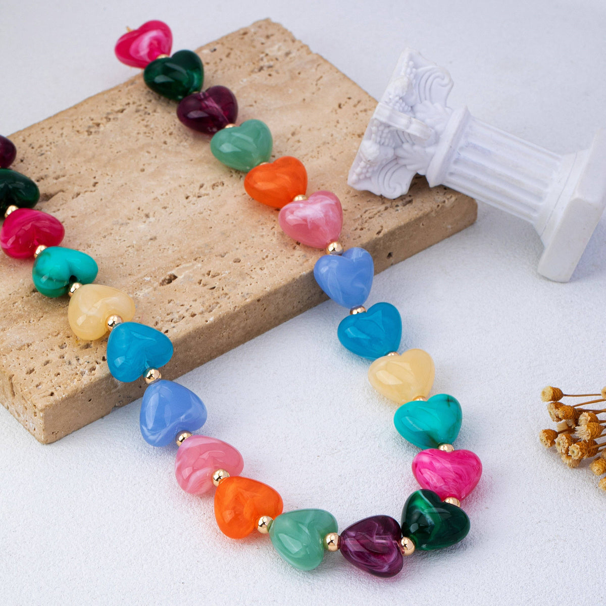 Wild Hearts Beaded Necklace