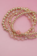 PRAISE THE LORD BRACLET STACK ( PINK)