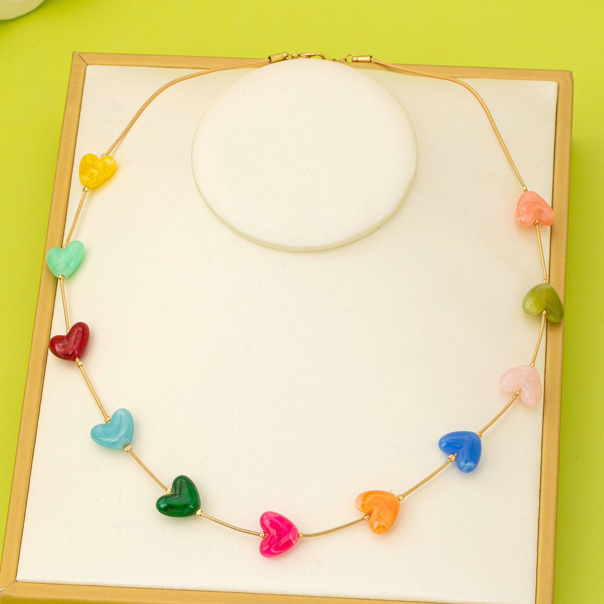 Painted Hearts Necklace