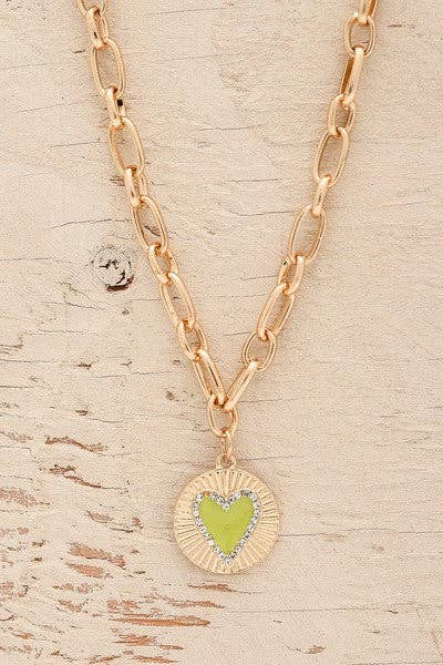 LUCKY IN LOVE CHARM LINK NECKLACE