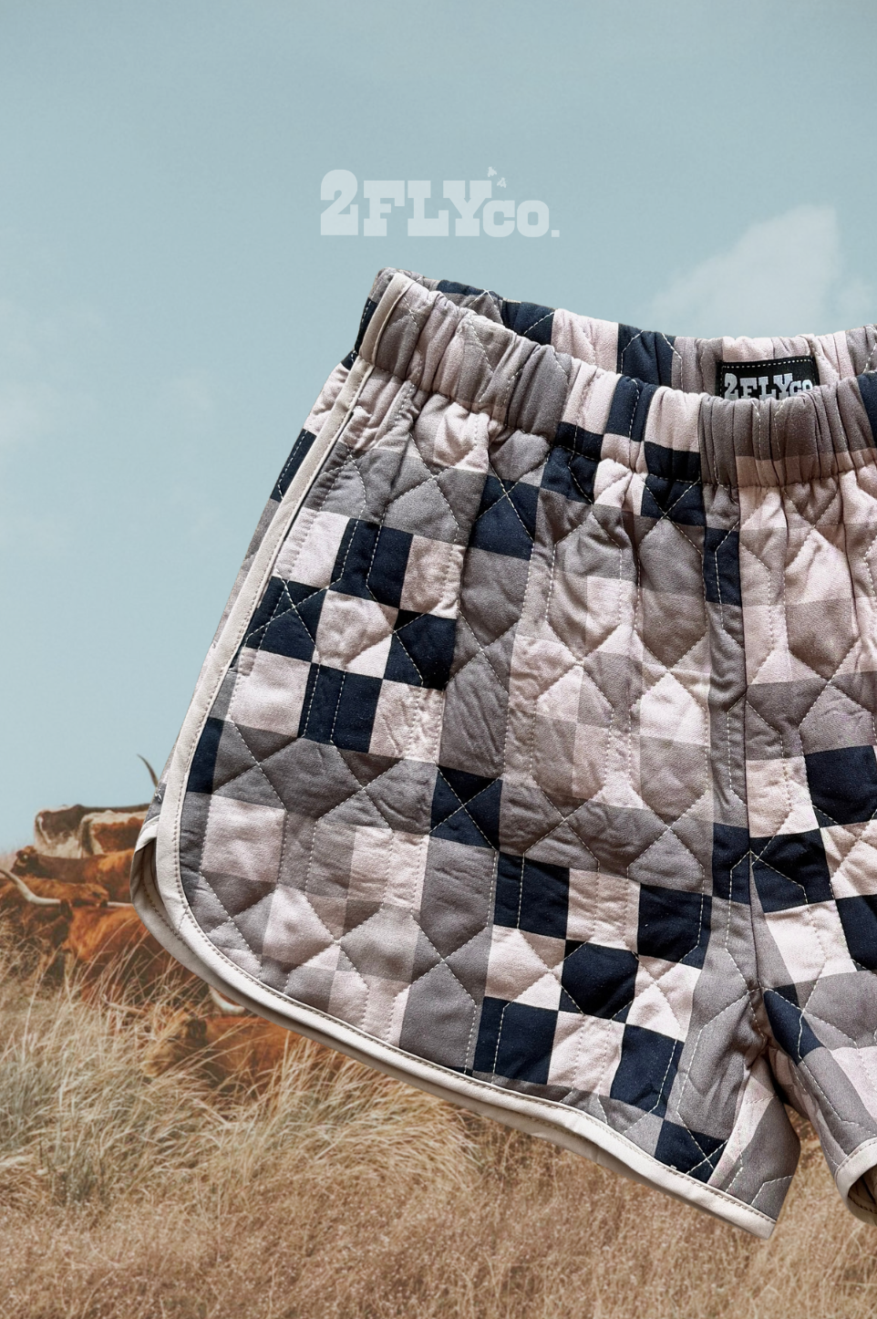 GRANNY QUILT SHORTS / NEUTRAL
