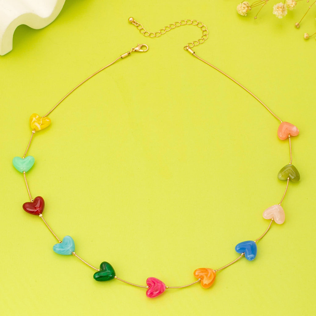 Painted Hearts Necklace
