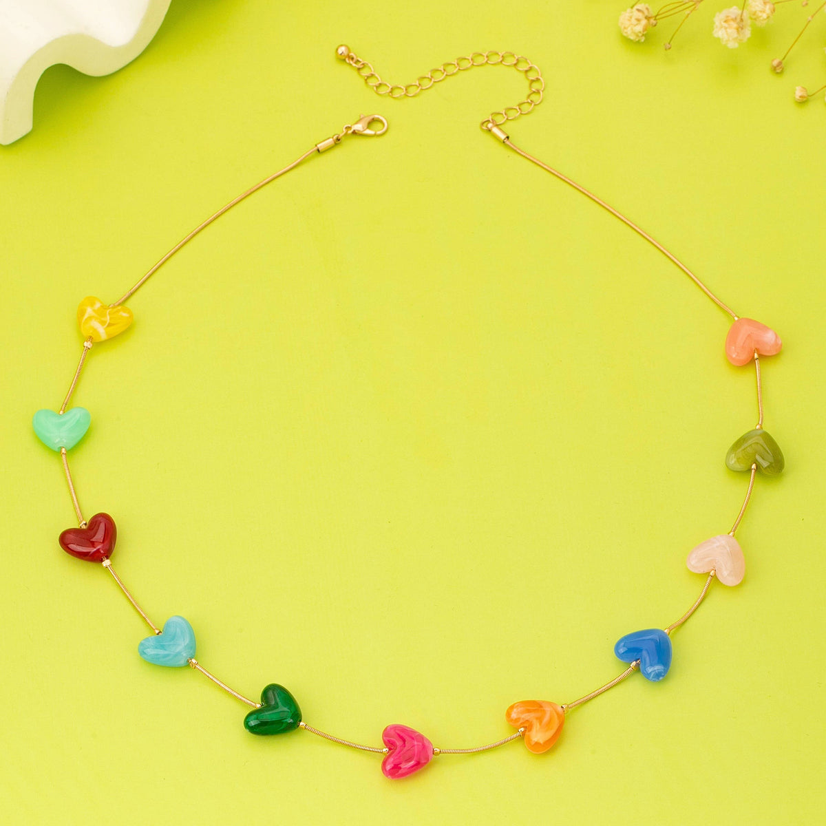 Painted Hearts Necklace