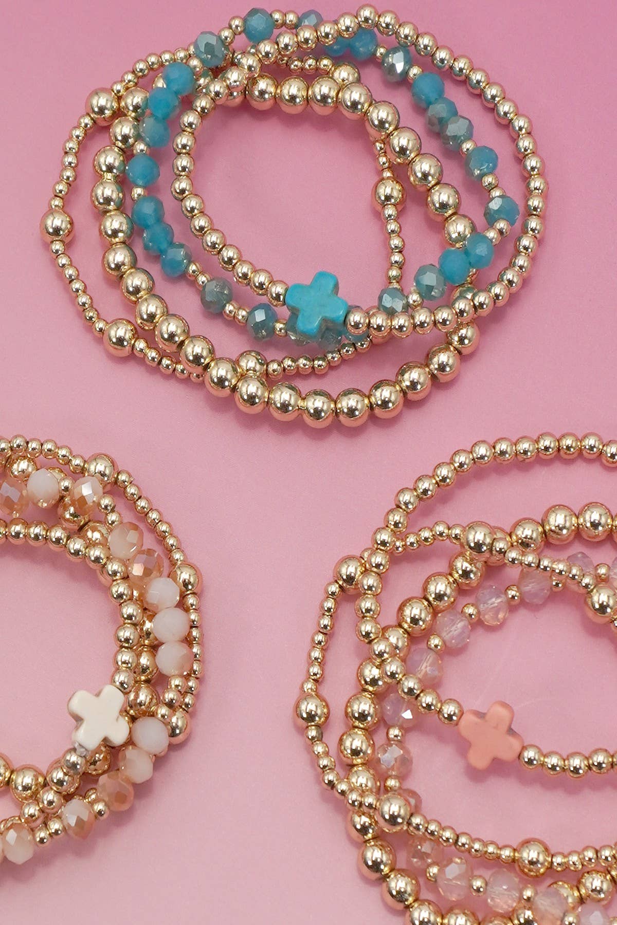 PRAISE THE LORD BRACELET STACK ( TURQUOISE)